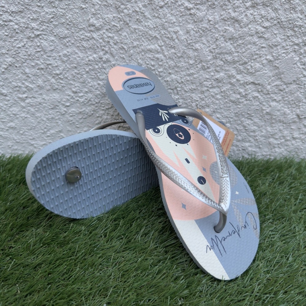 Havaianas Slim Flip Flops Disney Princess Cinderella Size 9/10 39/40 Sandals NWT